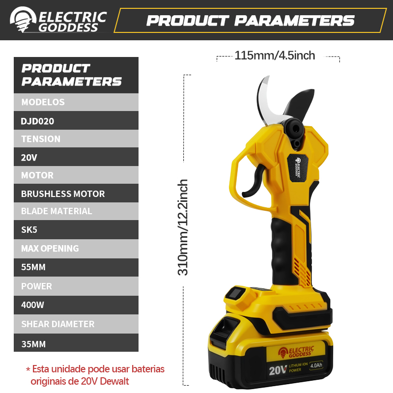 Brushless 55mm Electric Prunin - огляд і ціна Pruning Shears