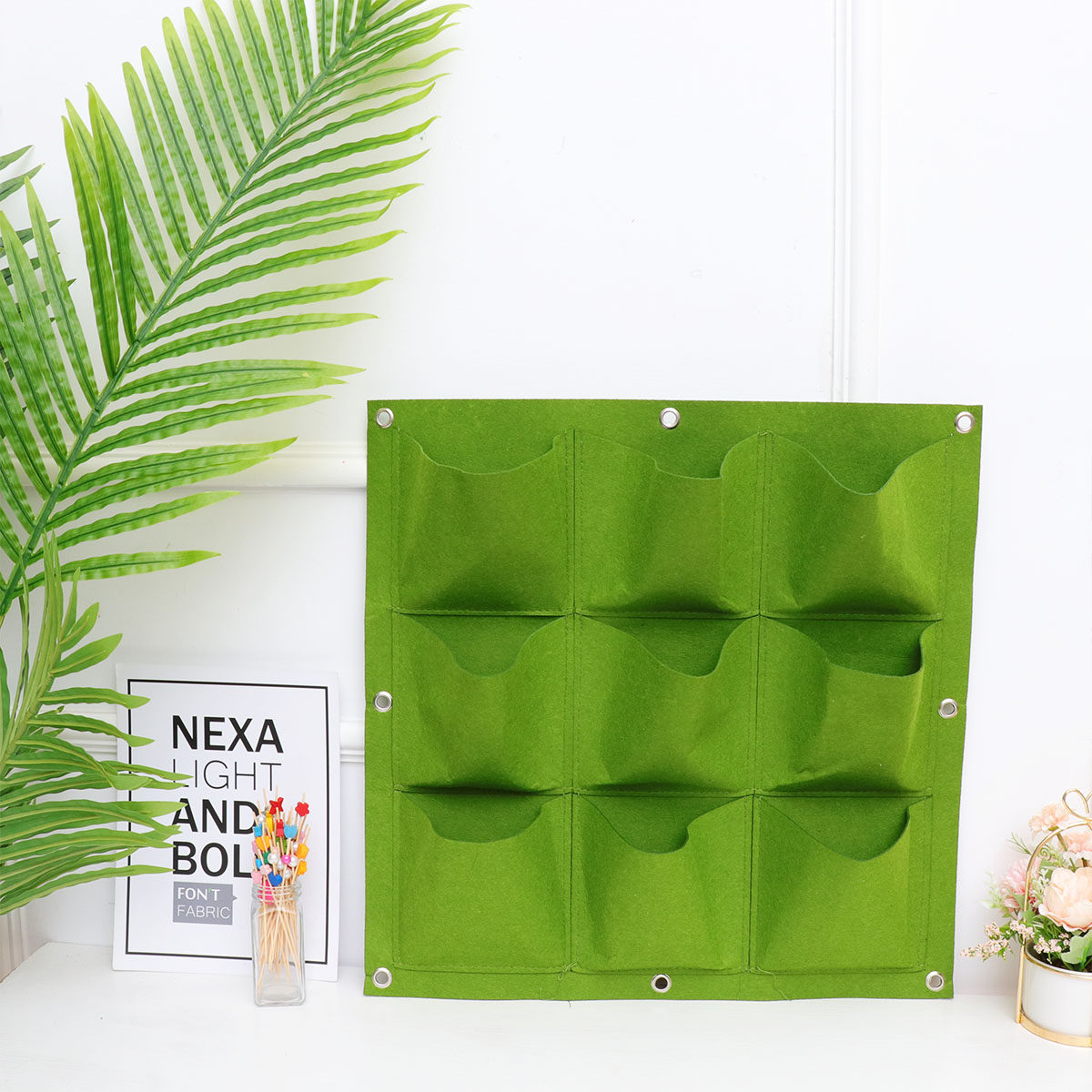 9 Pocket Wall Hanging Planter  - огляд і ціна Indoor Herb Garden