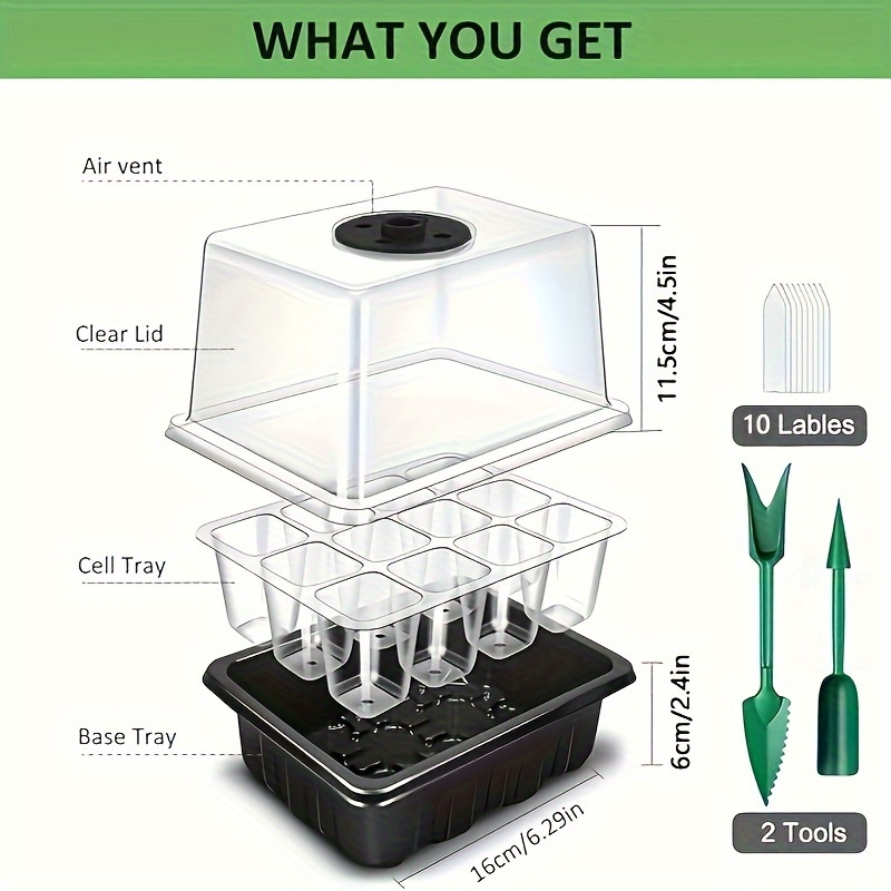 1/2/3-Pack 12/24/36-Cell Seed  - огляд і ціна Grow Light Led