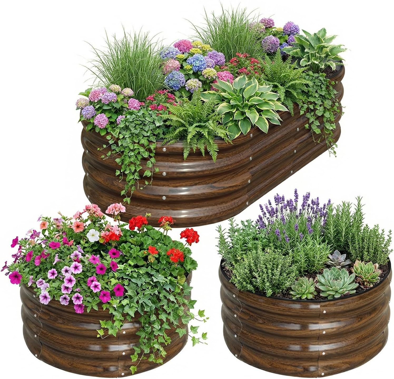 3-Pack Galvanized Steel Raised - огляд і ціна Raised Garden Bed